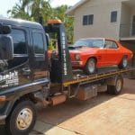 Banjo's Towing Red Vehicle—Towing and transport in NT
