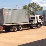 Our Heavy Duty Tow Truck Towing a Container — Darwin, NT